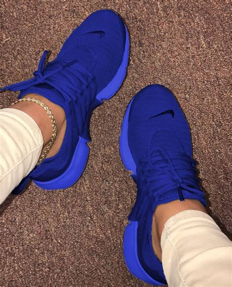 bright blue tennis shoes.